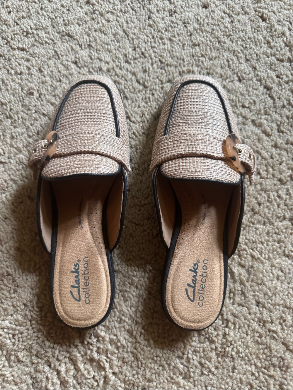 Women's Tan Woven Slip-On Loafers